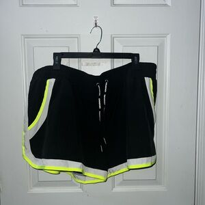 Black and Neon Athletic Shorts